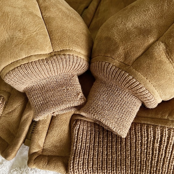 Sawyer of Napa Vintage Women's Suede Shearling Wool Bomber Made in USA Size 8 - Picture 10 of 16